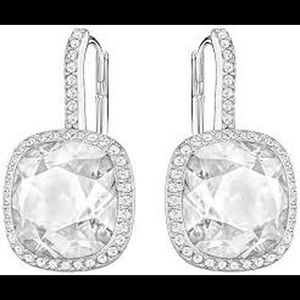 SWAROVSKI LATITUDE SQUARE EARRINGS